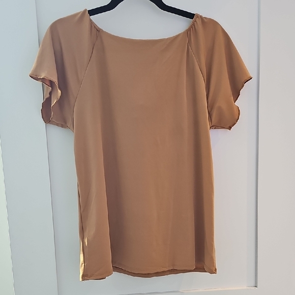Freego Tan Blouse Size M - Picture 5 of 7